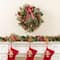 Glitzhome® 24"D Christmas Bell, Pinecone & Berry Bow Wreath